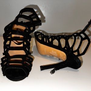 Black strap sandals